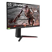 LG شاشة الألعاب UltraGear™ بدقة Full HD، حجم 32 بوصة، بمعدل تحديث 165 هرتز، وسجل تمهيد رئيسي 1 مللي ثانية، ومتوافقة مع تقنية ®G-SYNC من إنفيديا®، مع حامل قابل للتعديل, عرض منظوري, 32GN550-B, thumbnail 4