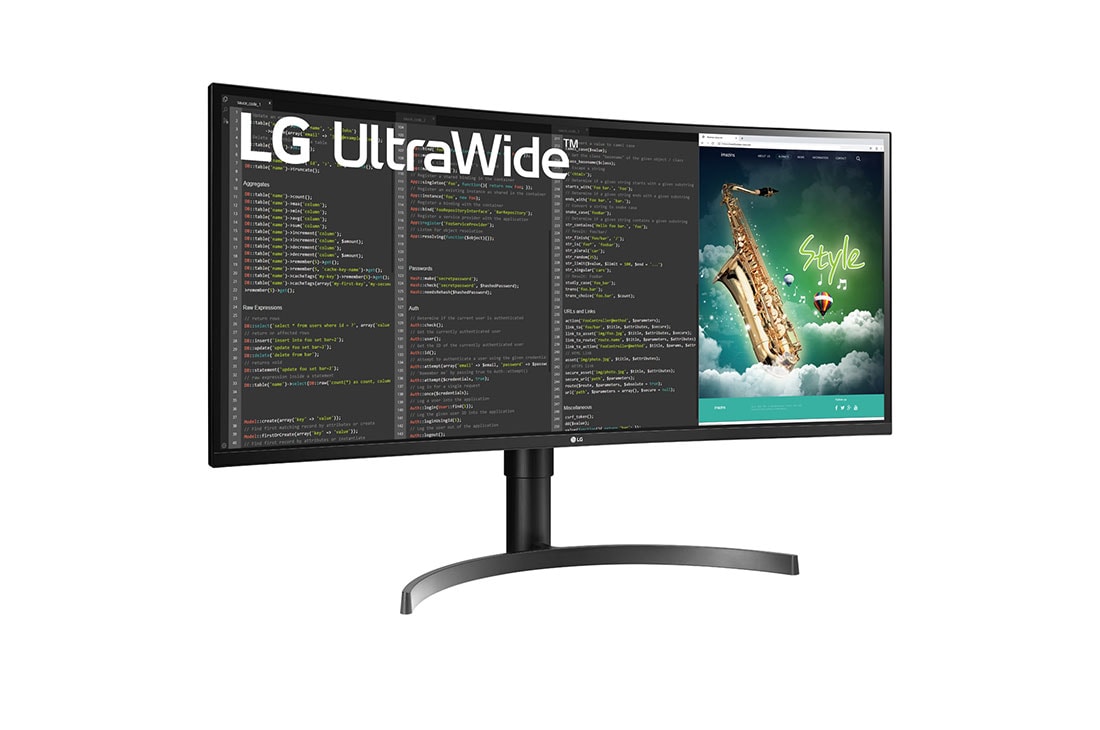 LG شاشة منحنية  ™UltraWide  حجم 35 بوصة QHD HDR ، نسبة عرض 21:9, عرض جانبي أكبر من 30 درجة, 35WN75CN-B, thumbnail 3