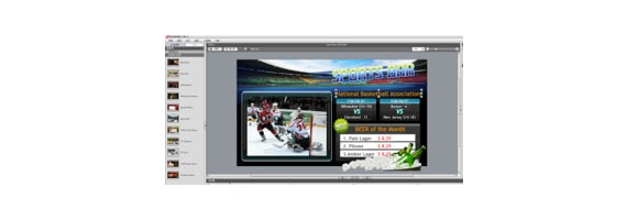 The SuperSign Simple Editor content editing screen