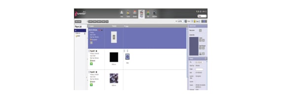 The SuperSign Simple Editor player screen