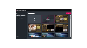 The SuperSign Simple Editor content editing screen