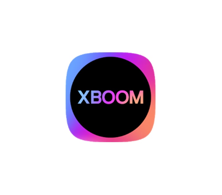 يوجد رمز XBOOM متعدد الألوان. 