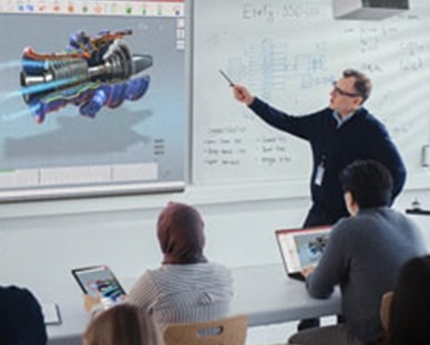 مشاهد لاستخدام LG ProBeam في المدارس.	