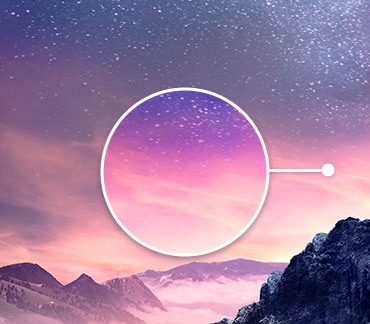 تدفق كامل لأشعة الليزر، لزيادة سطوع الصورة.