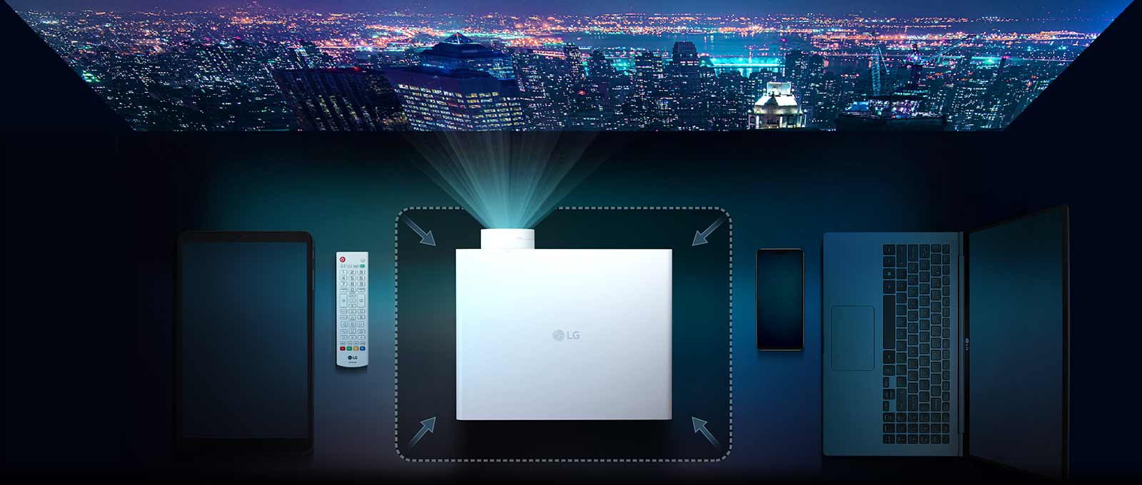 أصغر جهاز عرض 5000 ANSI بدقة WUXGA حجم مدمج وملائم