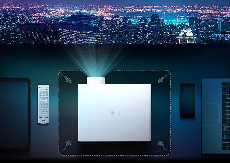 أصغر جهاز عرض 5000 ANSI بدقة WUXGA حجم مدمج وملائم