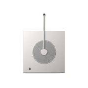 LG اكتشف بروجكتر LG CineBeam Q Mini 4K المحمول | شاشة كبيرة بحجم 120 بوصة، مكبر صوت مدمج 4 واط ، ضبط تلقائي للشاشة. استطلع صور ومواصفات المنتج PU600U, صورة جانبية مع تصميم مكبر صوت دائري ومقبض في الأعلى, PU600U, thumbnail 2