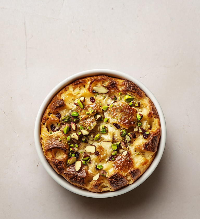 AI-generated image of a Umm Ali dish.