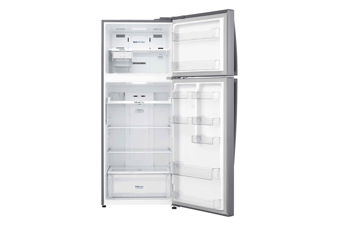 LG ثلاجة بمجمدة علوية، بلاتين فضي، ضاغط طولي عاكس، تقنية ™⁺DoorCooling، تدفق هواء متعدد, GR-C619HLCN, thumbnail 3