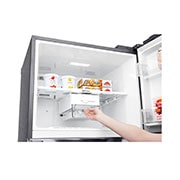 LG ثلاجة بمجمدة علوية، بلاتين فضي، ضاغط طولي عاكس، تقنية ™⁺DoorCooling، تدفق هواء متعدد, GR-C539HLCU, thumbnail 4