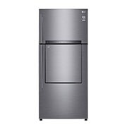 LG ثلاجة بمجمدة علوية، ®Door-in-Door، بلاتين ، فضي ضاغط طولي عاكس، تقنية ™+HygieneFresh, GN-D732HLHU, thumbnail 2