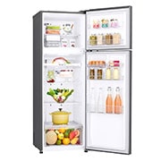 LG ثلاجة بمجمدة علوية، بلاتين فضي، ضاغط طولي عاكس، تقنية ™⁺DoorCooling، تدفق هواء متعدد, GR-C432RLCN, thumbnail 9