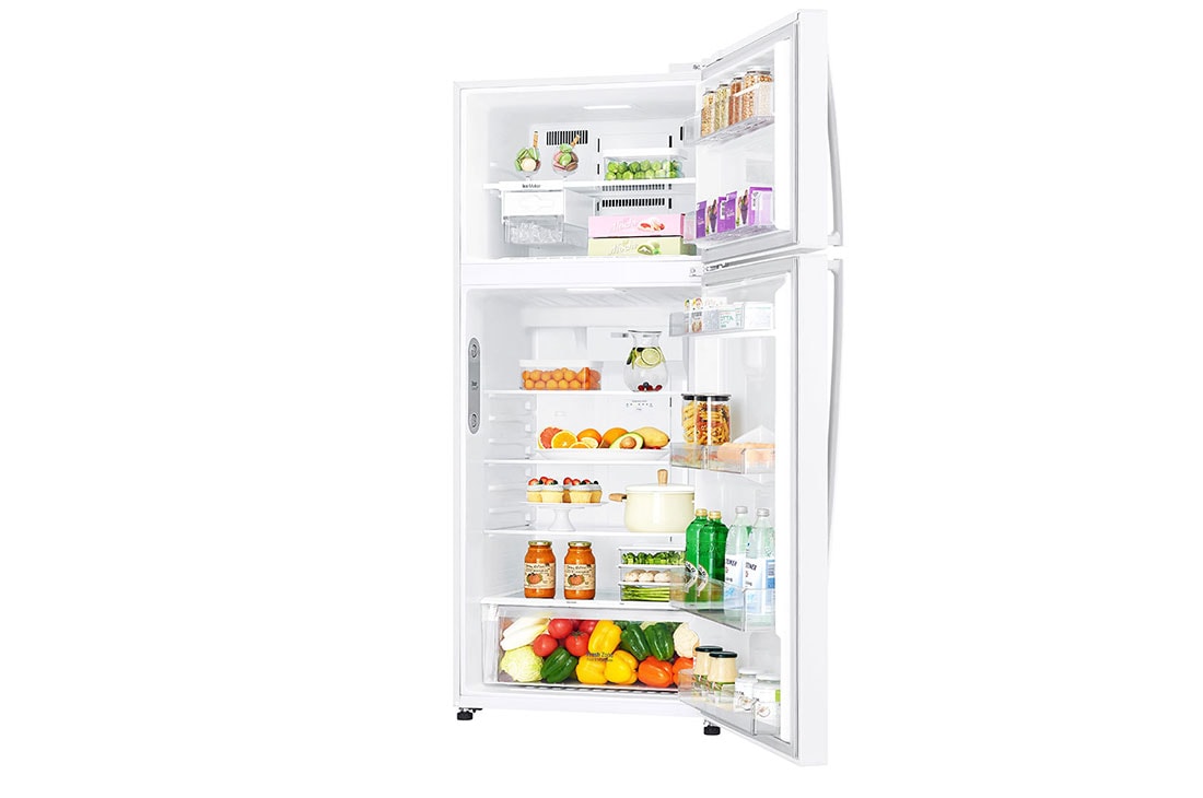 LG ثلاجة بمجمدة علوية، أبيض ناصع، ضاغط طولي عاكس، تقنية ™⁺DoorCooling، تقنية ™+HygieneFRESH، تقنية ThinQ, GN-C660HQCU, thumbnail 10