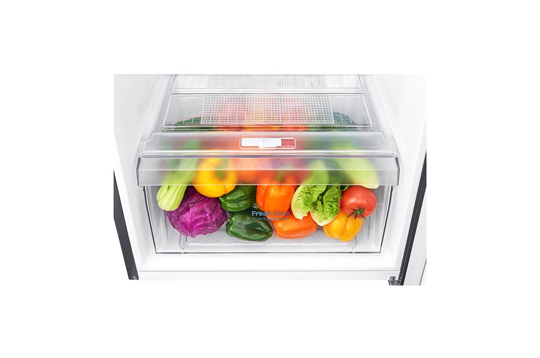 LG ثلاجة بمجمدة علوية، لون فضي غامق، تقنية التشخيص ذكي, GN-B422SQCB, thumbnail 4