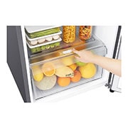 LG ثلاجة بمجمدة علوية، فضي غامق، ضاغط بعاكس ذكي، تدفق هواء متعدد، تشخيص ذكي, GN-B402SQCB, thumbnail 6