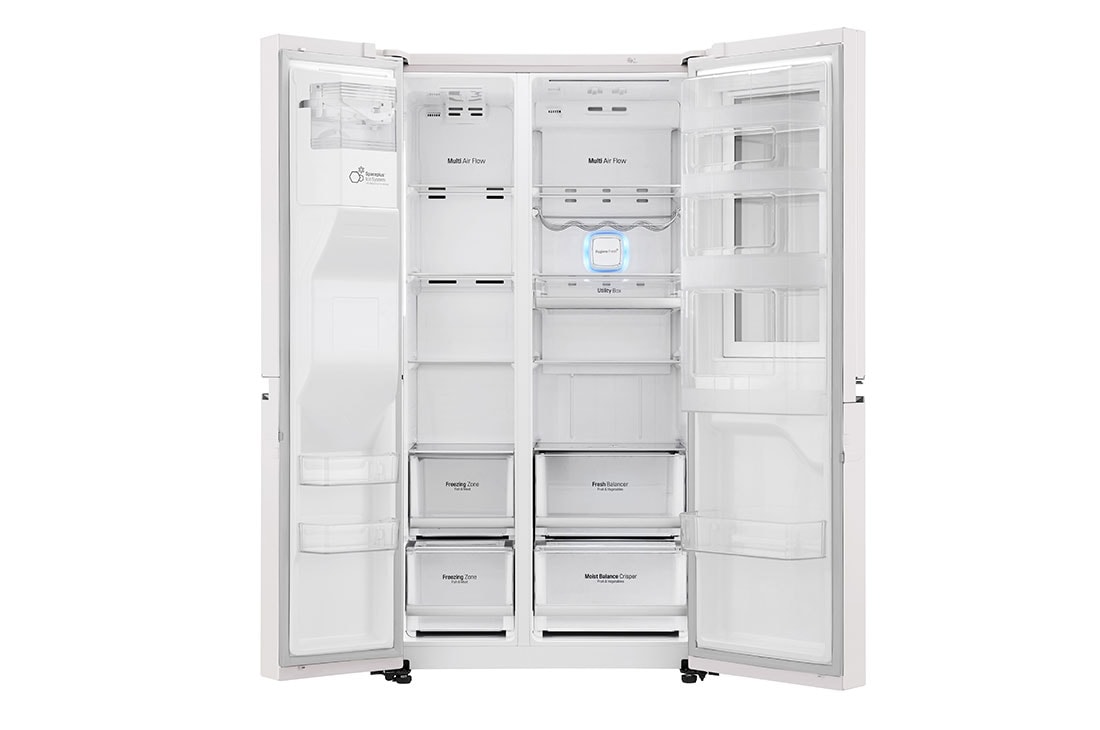 LG ثلاجة ذات بابين متجاورين،<br>™InstaView Door-in-Door ،لون أبيض، تقنية ™+Hygiene FRESH، تقنية ™ThinQ, GR-X257CVVV, thumbnail 5