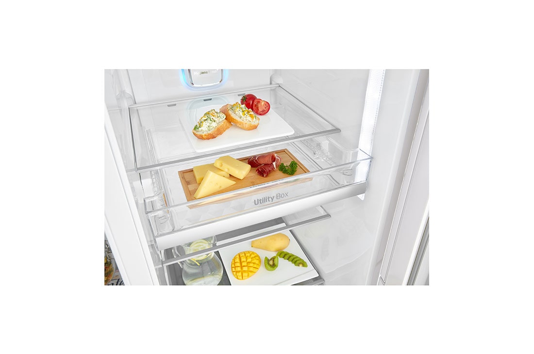 LG ثلاجة ذات بابين متجاورين،<br>™InstaView Door-in-Door ،لون أبيض، تقنية ™+Hygiene FRESH، تقنية ™ThinQ, GR-X257CVVV, thumbnail 7