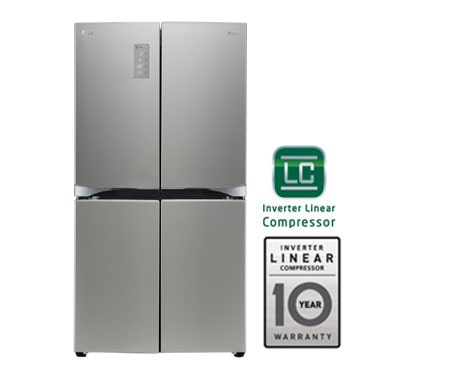 LG الباب في الباب جنبا إلى جنب بريميوم نوبل الصلب الثلاجة, GR-M26FWSHL, thumbnail 1