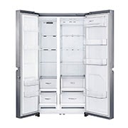 LG ثلاجة ذات بابين متجاورين، بلاتين فضي ، ضاغط طولي عاكس، سعة كبيرة، ™Smart Diagnosis, GR-B257SLLV, thumbnail 3