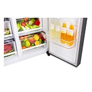 LG ثلاجة ذات بابين متجاورين، بلاتين فضي ، ضاغط طولي عاكس، سعة كبيرة، ™Smart Diagnosis, GR-B257SLLV, thumbnail 5