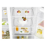 LG ثلاجة ذات بابين متجاورين، بلاتين فضي ، ضاغط طولي عاكس، سعة كبيرة، ™Smart Diagnosis, GR-B257SLLV, thumbnail 7