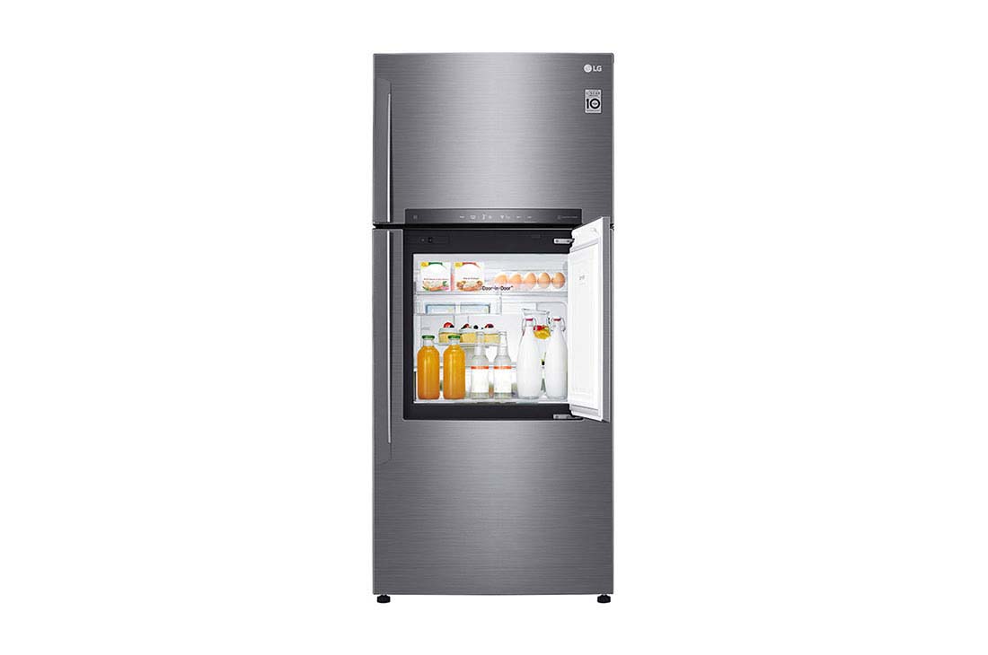 LG ثلاجة بمجمدة علوية، <br> ®Door-In-Door، ضاغط طولي عاكس، تقنية ™+HygieneFresh, GN-D732HLHU