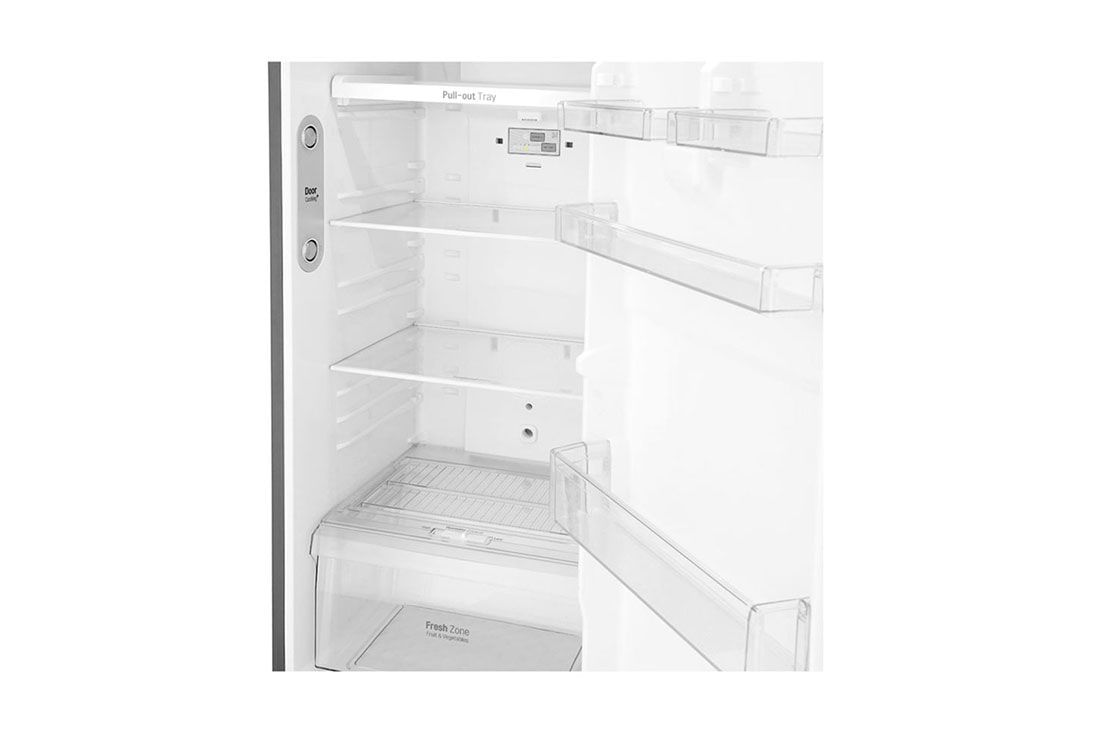 LG ثلاجة بمجمدة علوية، ضاغط طولي عاكس، تقنية ™+DoorCooling، تدفق هواء متعدد, GR-C432RLCN, thumbnail 3