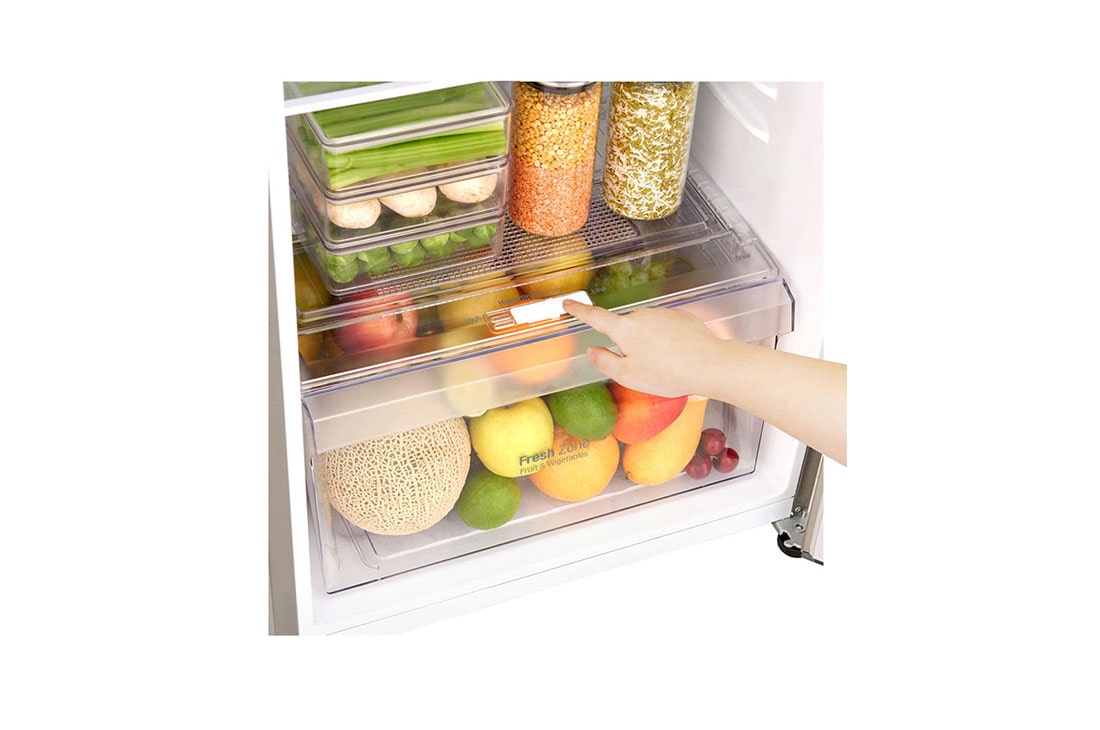 LG ثلاجة بمجمدة علوية، ضاغط طولي عاكس، تقنية ™+DoorCooling، تدفق هواء متعدد, GR-C432RLCN, thumbnail 5