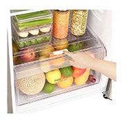 LG ثلاجة بمجمدة علوية، ضاغط طولي عاكس، تقنية ™+DoorCooling، تدفق هواء متعدد, GR-C402RLCN, thumbnail 3