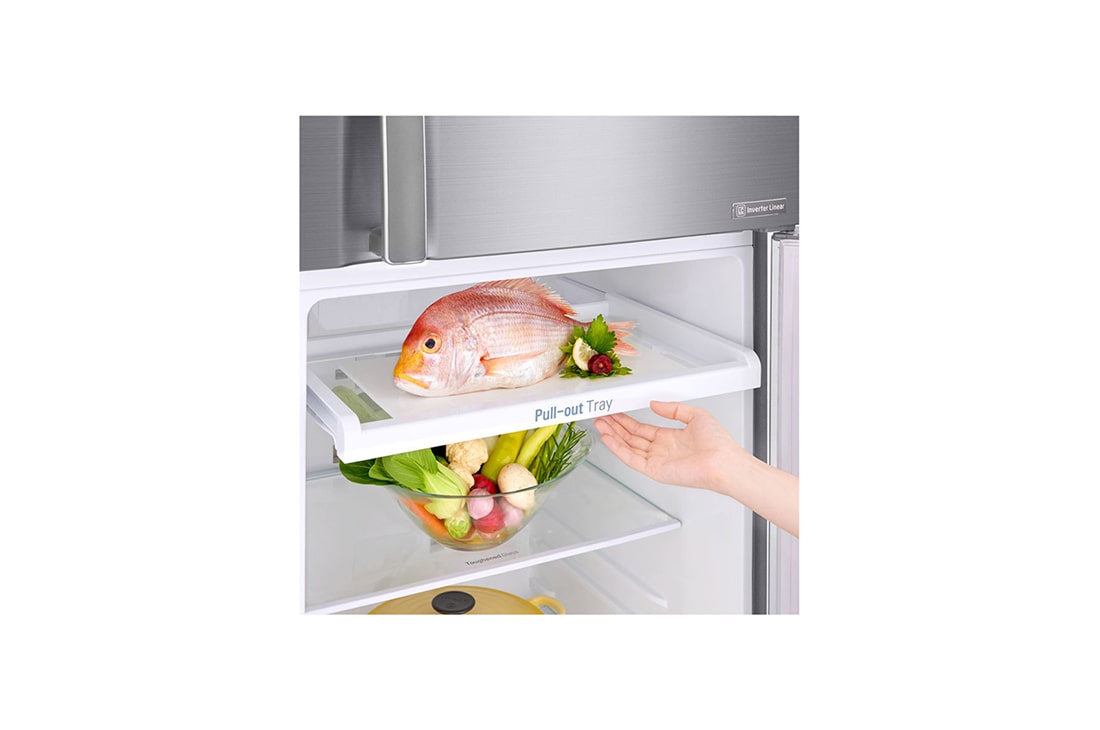 LG ثلاجة بمجمدة علوية، ضاغط طولي عاكس، تقنية ™+DoorCooling، تدفق هواء متعدد, GR-C402RLCN, thumbnail 5