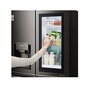 LG ثلاجة إل جي أربع أبواب لون أسود فولاذ مقاوم للصد, GR-X39FTKHL, thumbnail 6