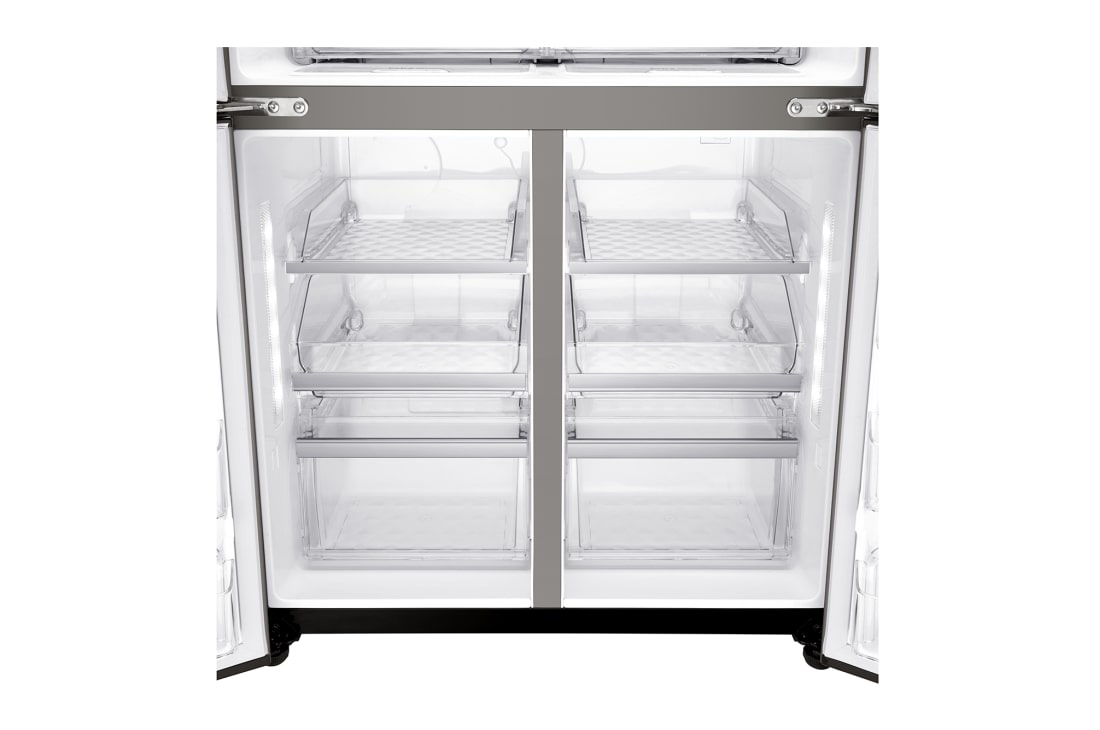 LG ثلاجة إل جي أربع أبواب لون أسود فولاذ مقاوم للصد, GR-X39FTKHL, thumbnail 12