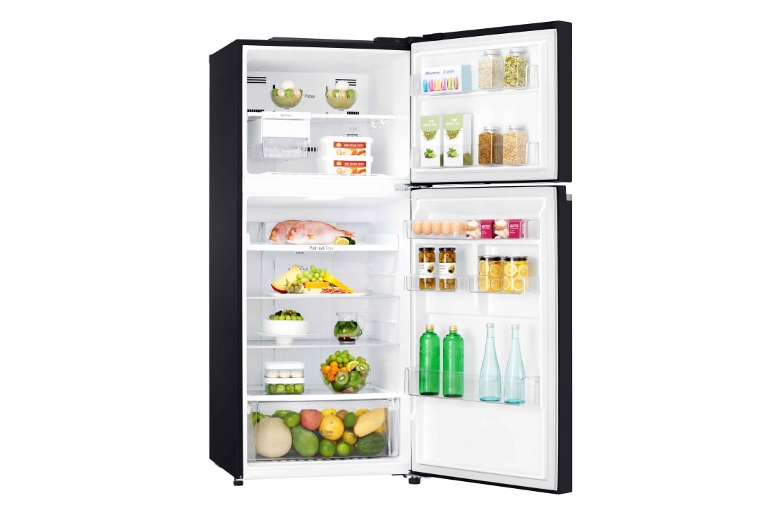 LG ثلاجة علوية لون أسود زجاجي, GN-C552SGCN, thumbnail 4