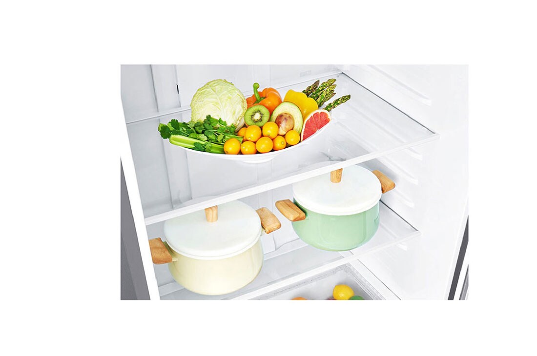 LG ثلاجة بمجمدة علوية، فضي بلاتيني، ضاغط طولي عاكس، تقنية ™⁺DoorCooling، تقنية ™+HygieneFresh, GN-C732HLCU, thumbnail 5