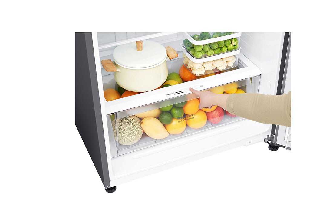 LG ثلاجة بمجمدة علوية، فضي بلاتيني، ضاغط طولي عاكس، تقنية ™⁺DoorCooling، تقنية ™+HygieneFresh, GN-C732HLCU, thumbnail 7