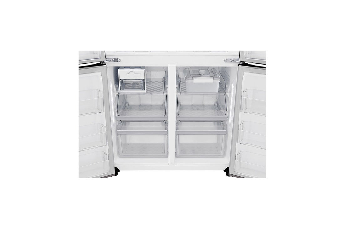 LG ثلاجة بأربعة أبواب، ضاغط طولي عاكس، نظام تخزين ذكي، تقنية ™+Hygiene Fresh, GR-B34FTLHL, thumbnail 6