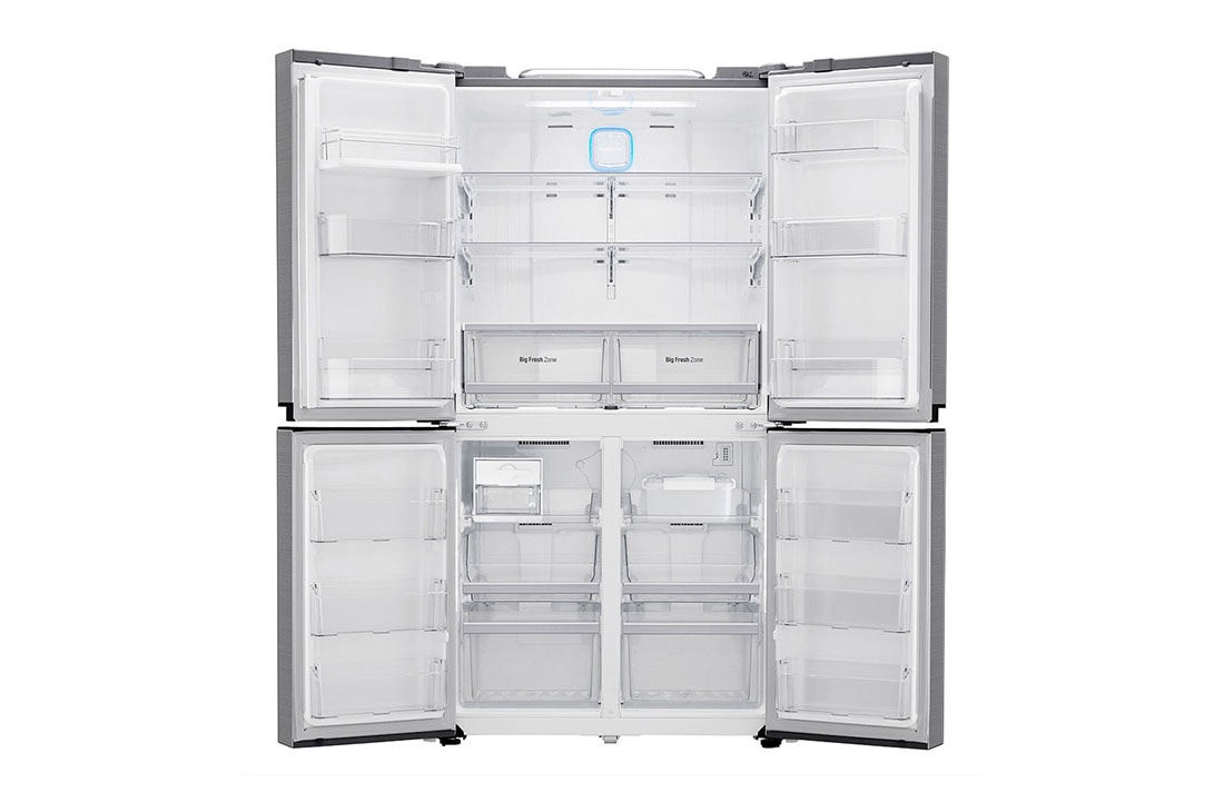 LG ثلاجة بأربعة أبواب، ضاغط طولي عاكس، نظام تخزين ذكي، تقنية ™+Hygiene Fresh, GR-B34FTLHL, thumbnail 2
