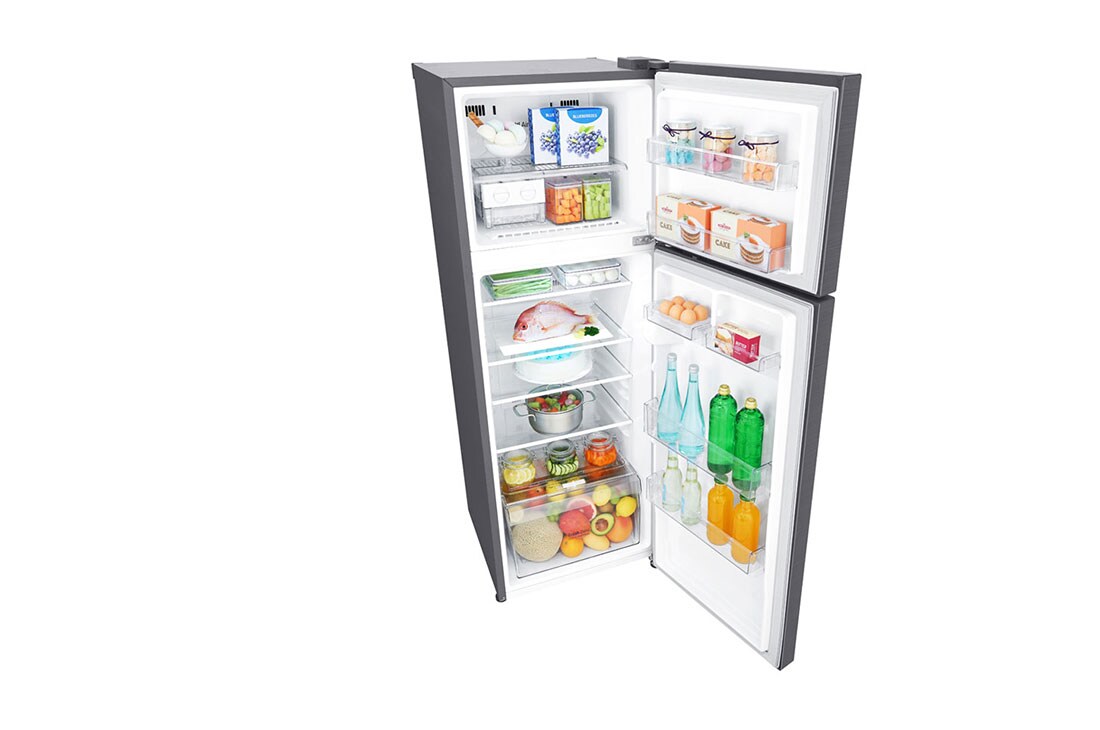 LG ثلاجة بمجمدة علوية، بلاتين فضي، ضاغط طولي عاكس، تقنية ™⁺DoorCooling، تدفق هواء متعدد, GR-C362RLBN, thumbnail 10