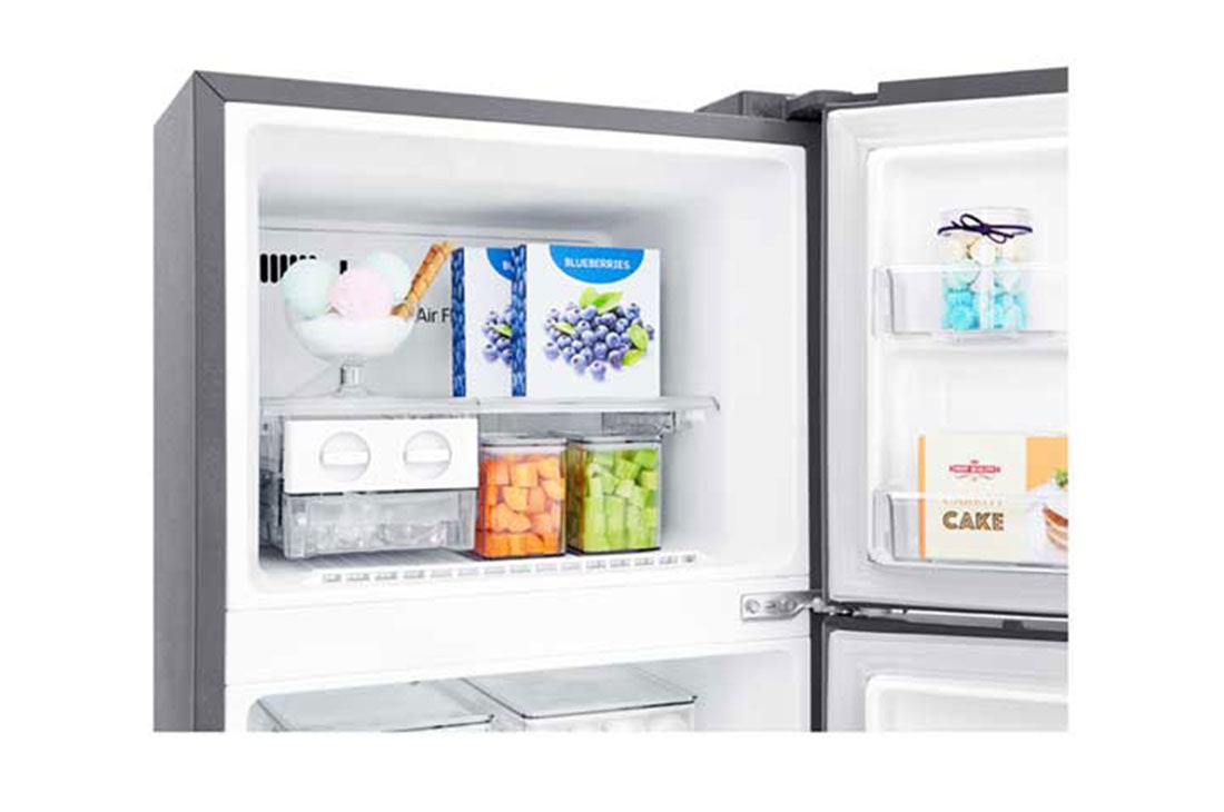 LG ثلاجة بمجمدة علوية، بلاتين فضي، ضاغط طولي عاكس، تقنية ™⁺DoorCooling، تدفق هواء متعدد, GR-C362RLBN, thumbnail 9