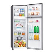 LG ثلاجة بمجمدة علوية، بلاتين فضي، ضاغط طولي عاكس، تقنية ™⁺DoorCooling، تدفق هواء متعدد, GR-C362RLBN, thumbnail 3