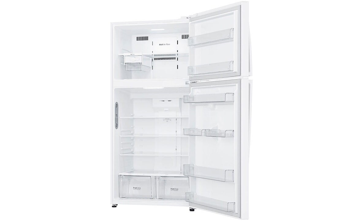 LG ثلاجة بمجمدة علوية، أبيض ناصع، ضاغط طولي عاكس، تقنية ™⁺DoorCooling، تدفق هواء متعدد, GR-C362RQBN, thumbnail 11