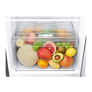 LG ثلاجة بمجمدة علوية، بلاتين فضي، ضاغط طولي عاكس، تقنية ™+DoorCooling، تقنية Fresh 0 Zone, GR-C312SLBN, thumbnail 4