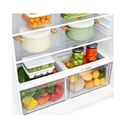 LG ثلاجة بمجمدة علوية، أبيض ناصع، ضاغط طولي عاكس، تقنية ™⁺DoorCooling، تقنية Fresh 0 Zone, GR-C312SQBN, thumbnail 6