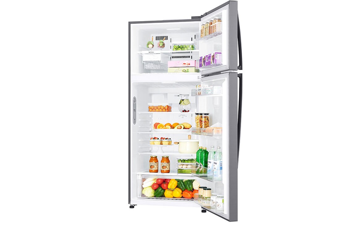 LG ثلاجة بمجمدة علوية، فضي بلاتيني، ضاغط طولي عاكس، تقنية ™⁺DoorCooling، تدفق هواء متعدد, GN-C660HLCU, thumbnail 10