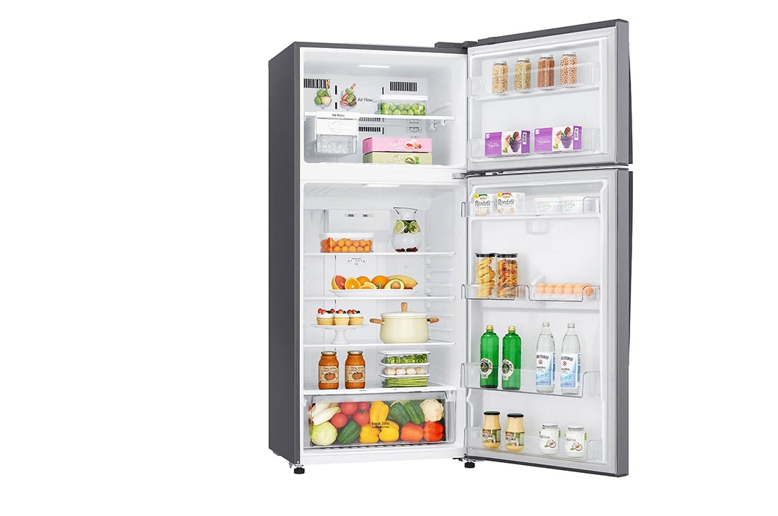 LG ثلاجة بمجمدة علوية، فضي بلاتيني، ضاغط طولي عاكس، تقنية ™⁺DoorCooling، تدفق هواء متعدد, GN-C660HLCU, thumbnail 3