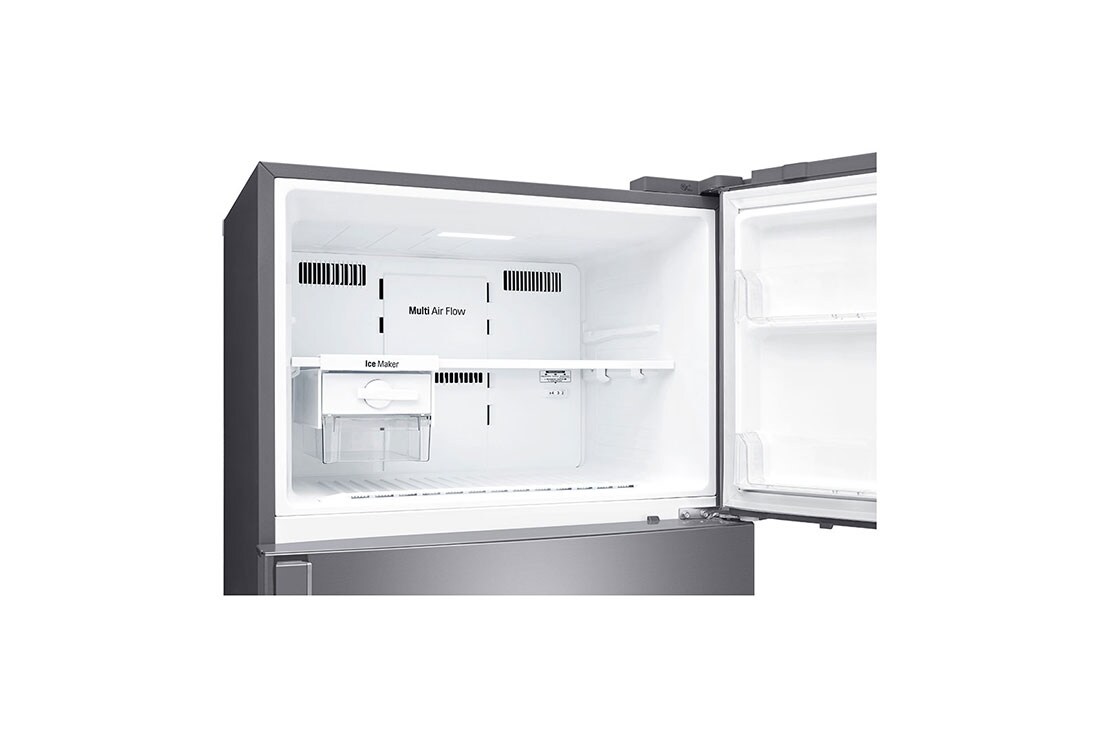 LG ثلاجة بمجمدة علوية، فضي بلاتيني، ضاغط طولي عاكس، تقنية ™⁺DoorCooling، تدفق هواء متعدد, GN-C660HLCU, thumbnail 8