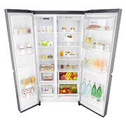 LG ثلاجة ذات بابين متجاورين، ضاغط طولي عاكس، سعة كبيرة، ™Smart Diagnosis, GR-B257SLLV, thumbnail 4