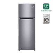 LG ثلاجة بمجمدة علوية، فضي غامق، ضاغط بعاكس ذكي، تدفق هواء متعدد، تشخيص ذكي, GN-B402SQCB, thumbnail 1