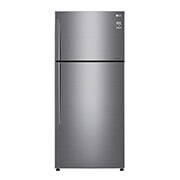 LG ثلاجة بمجمدة علوية، ضاغط طولي عاكس، فضي بلاتيني، تقنية ™⁺DoorCooling، تدفق هواء متعدد, GN-C660HLCU, thumbnail 1