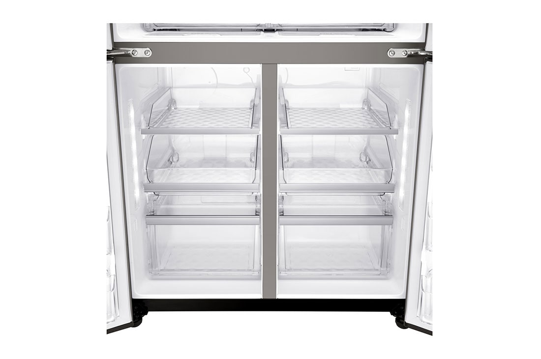 LG ثلاجة إل جي أربع أبواب لون أسود فولاذ مقاوم للصد, GR-X39FTKHL, thumbnail 12